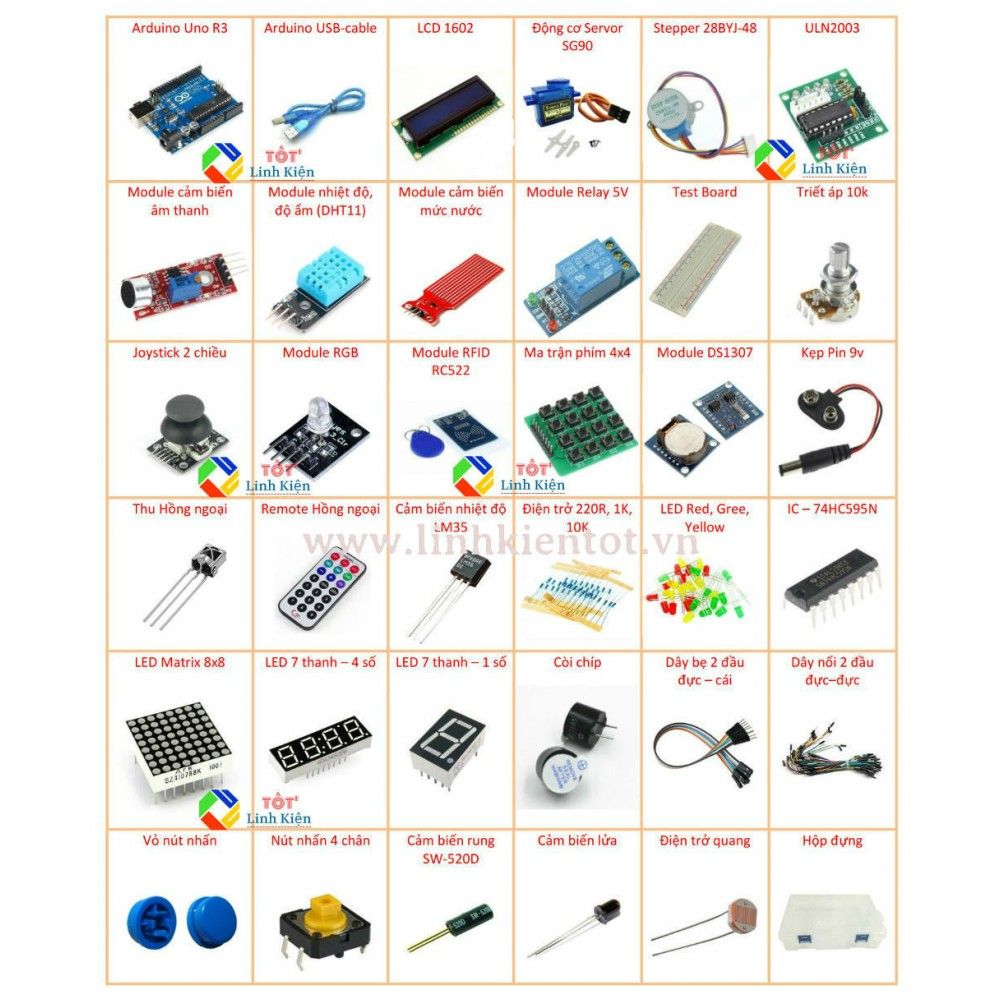 [Có VAT] Bộ Arduino Advanced Kit - Bộ học tập Arduino Uno R3 Nâng cao Kèm tài liệu