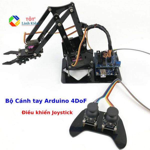 Bộ Cánh Tay Robot 4 Bậc Arm 4DoF - Điều Khiển Qua Tay PS Joystick
