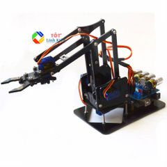 Bộ Cánh Tay Robot 4 Bậc Đầy Đủ Điều Khiển Biến Trở - Arm 4DOF Arduino Uno R3 Control