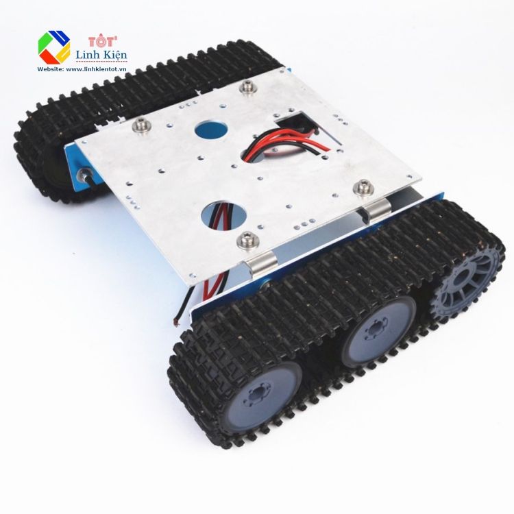 Bộ khung xe tăng bánh xích - Robot tank 9-11V khung acrylic, khung hợp kim nhôm