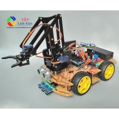 Arm Car Robot Bluetooth - Bộ Xe Cánh Tay 4 Bậc Đa Năng Điều Khiển Bluetooth