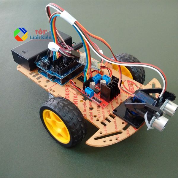 Bộ xe robot 3 bánh - Tránh vật cản - Kèm code mẫu và hướng dẫn lắp ráp [Car Kit 1]