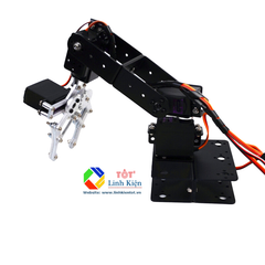 Cánh tay robot 4 bậc - ARM 4 DoF hợp kim nhôm với mỏ kẹp