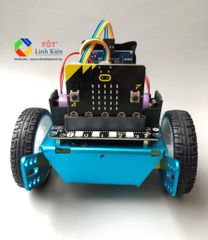 Bộ Xe Robot Microbit Khung Nhôm - Xe BBC Micro:bit Stem Dò Đường, Tránh Vật Cản, Điều Khiển Từ Xa Qua Điện Thoại