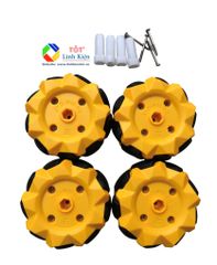 [Rẻ vô địch] Bộ 4 bánh xe đa hướng mecanum - đường kính 52mm, 60mm 80mm, 96mm, 100cm