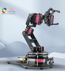 Bộ khung cánh tay 6 bậc hợp kim nhôm - Arm 6 DoF tương thích MG995, MG996