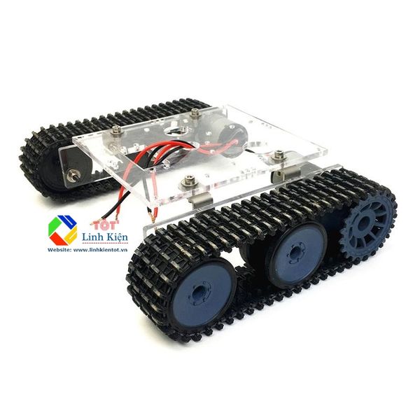 Bộ khung xe tăng bánh xích - Robot tank 9-11V khung acrylic, khung hợp kim nhôm