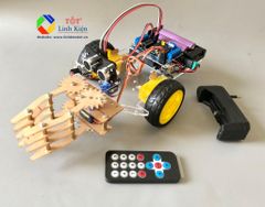 Bộ Xe Robot Arduino Điều Khiển Từ Xa Có Mỏ Kẹp Để Gắp Vật