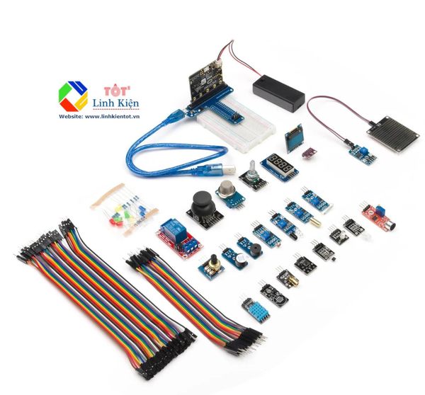 [Kèm tài liệu] Bộ học tập lập trình Microbit khởi đầu V2 - BBC Micro:bit starter kit V2