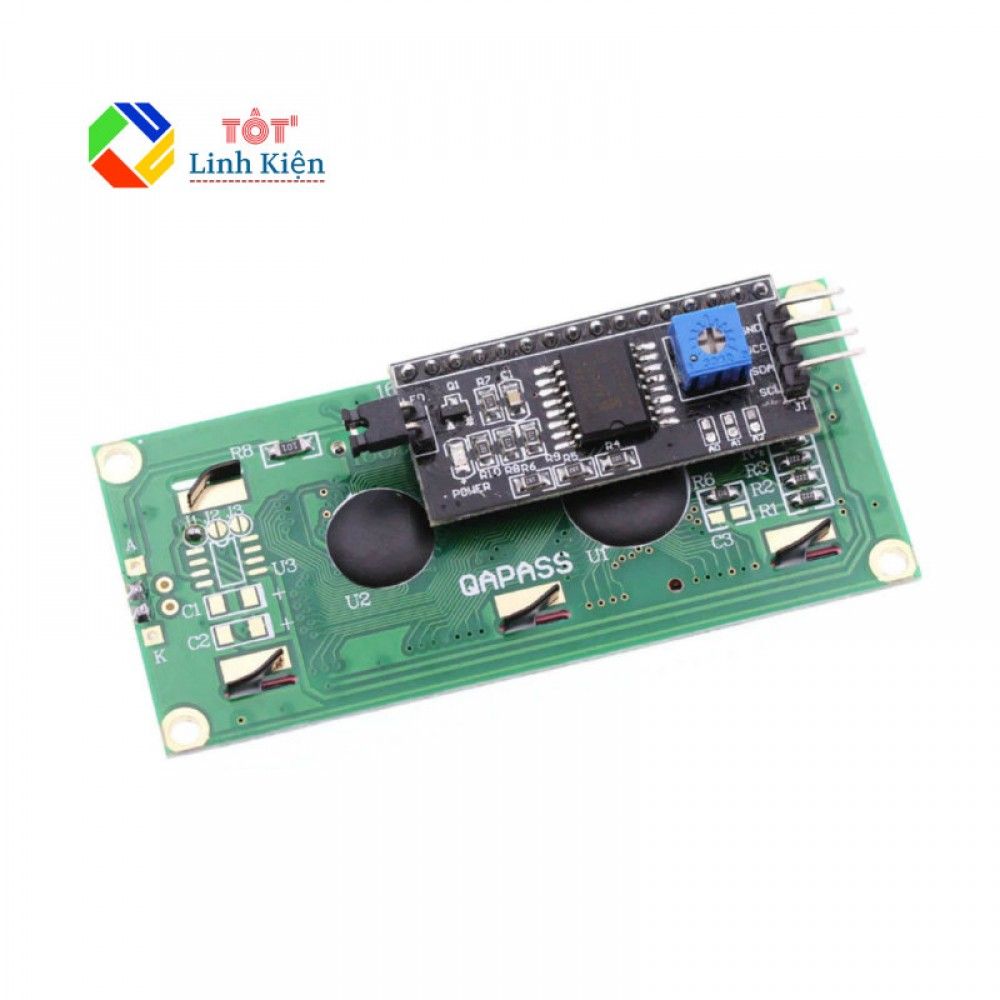 Màn hình LCD 1602 kèm Module I2C đã hàn sẵn (có hai màu xanh lá, xanh lam)