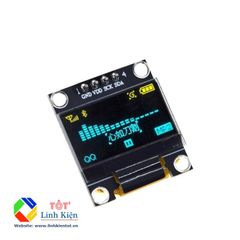 Màn Hình LCD OLED 0.96 Inch 12864 Vàng - Xanh Giao Tiếp IIC