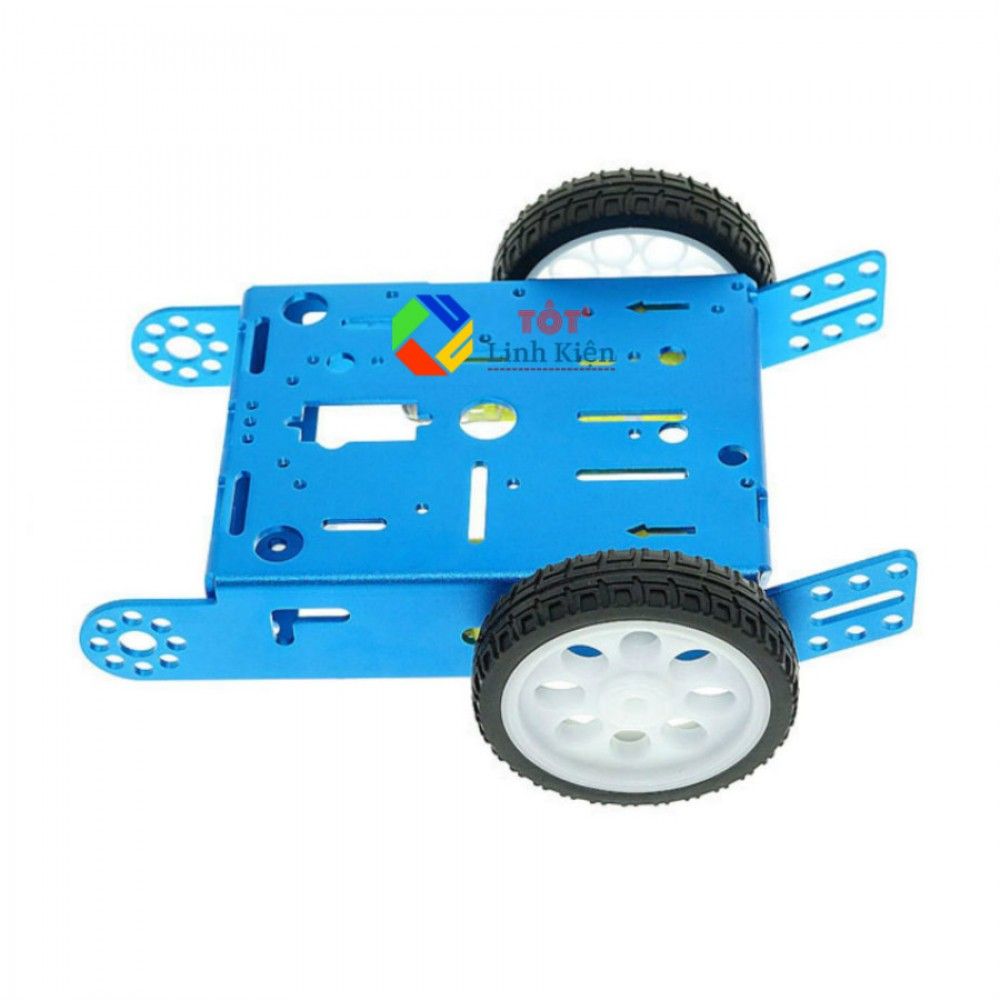 Bộ Khung Xe Nhôm Car Robot BBC Micro:bit - Smart Car Robot 2wd DIY - Đồ chơi STEM lập trình robot