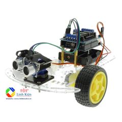 Xe Arduino Tránh Chướng Ngại Vật 3 Bánh - Car Robot Tránh Vật Cản Giáo Dục STEM