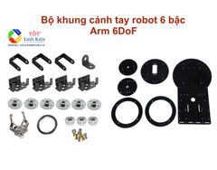 Bộ khung cánh tay 6 bậc hợp kim nhôm - Arm 6 DoF tương thích MG995, MG996