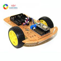 Bộ xe robot hai bánh điều khiển wifi DIY - sử dụng Kit ESP8266 NodeMCU và shield ra chân L293