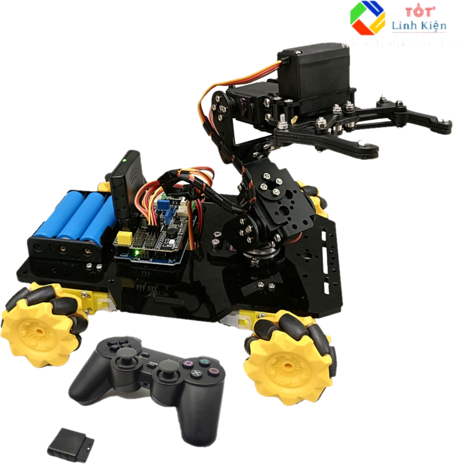 Arm 4DoF Car Mecanum Robot - Bộ xe mecanum cánh tay robot 4 bậc Arduino