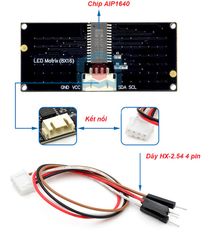 Mạch hiển thị ma trận LED 8x16 Giao tiếp I2C điện áp 3.3-5V cho Arduino, Microbit