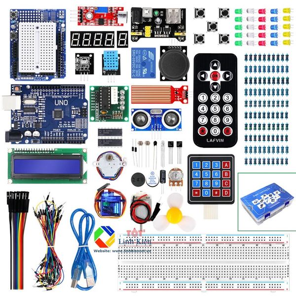 [Kèm tài liệu] Bộ học tập Arduino Super Kit - Bộ Kit Adruino UNO R3 full V5