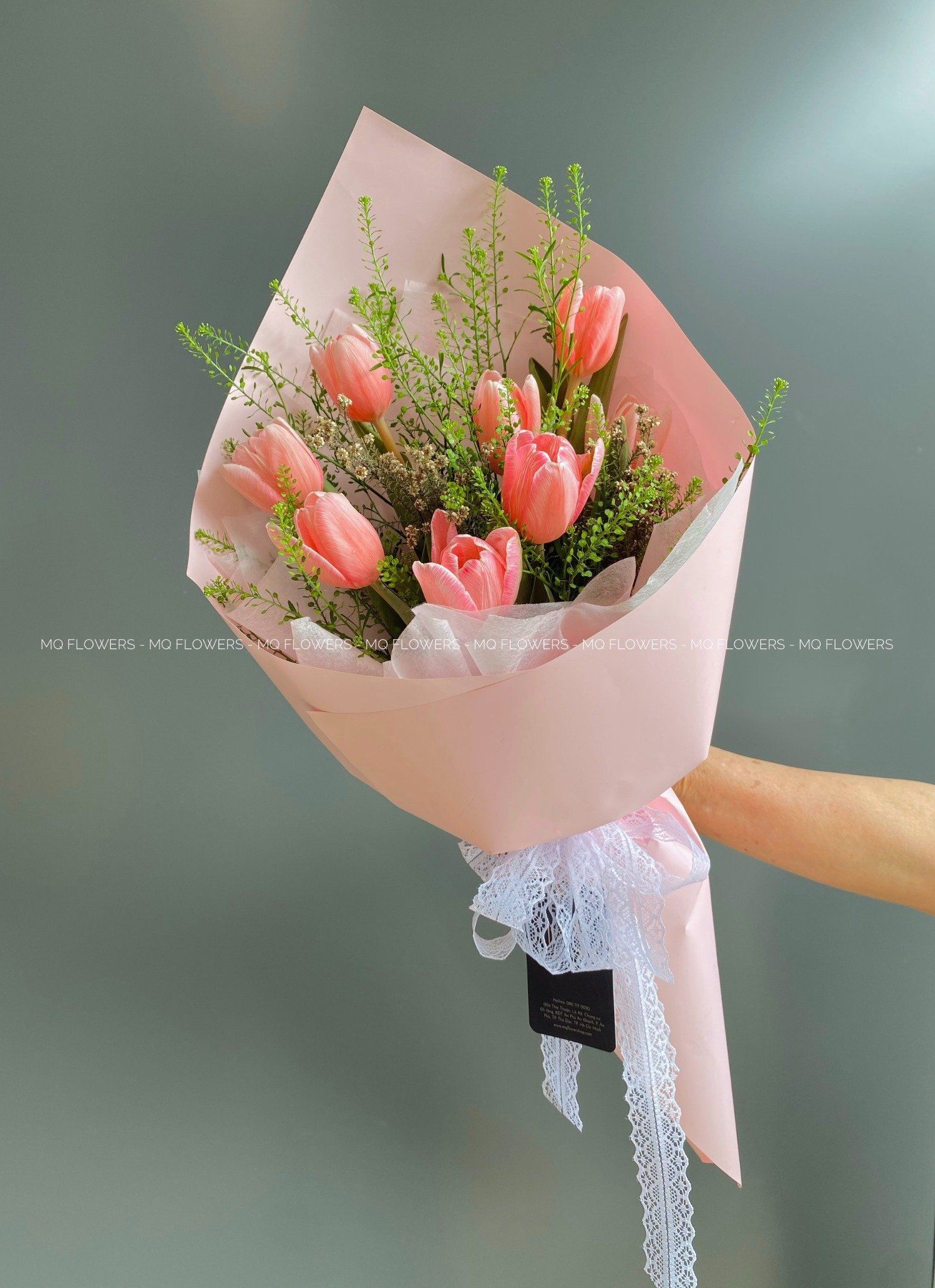 B0214-TULIP HỒNG CAM