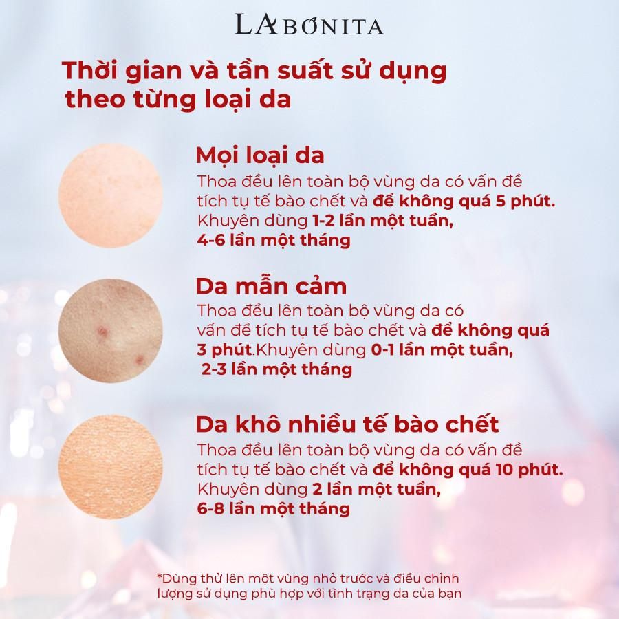 (Dạng chai) Gel Tẩy Da Chết AHA 25% + Lợi Khuẩn LACTOBACILLUS La Bonita Red Hot Toning Gel