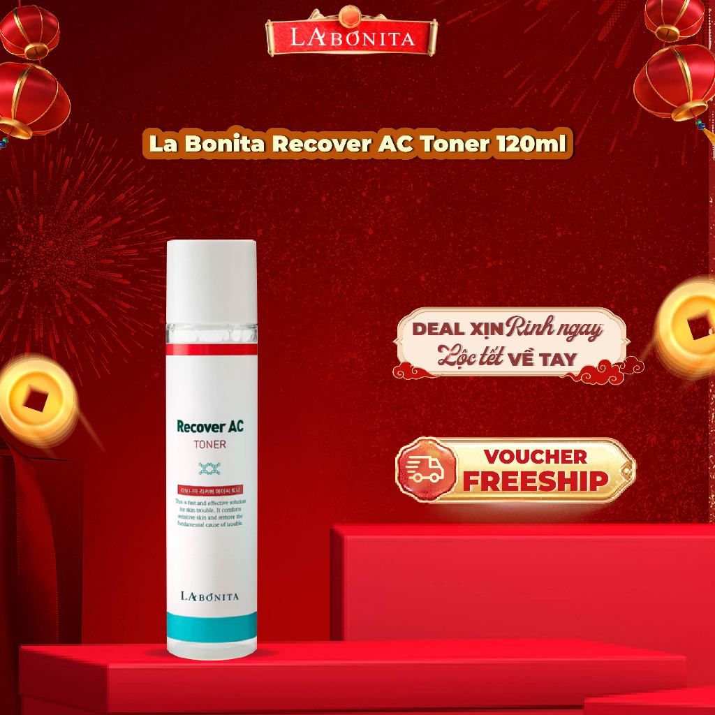  Toner Làm Dịu Da Và Cấp Ẩm Dành Cho Da Mụn La Bonita Recover AC Toner 120ml 