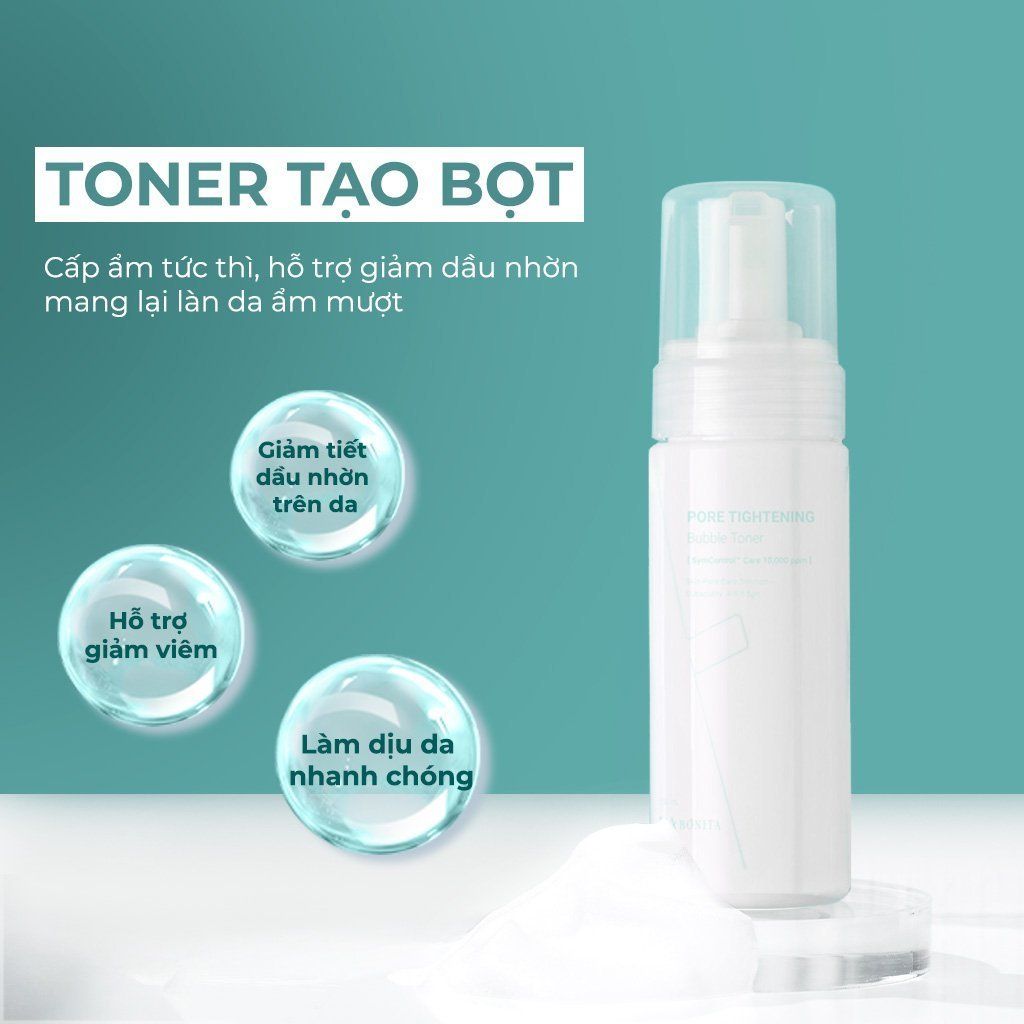 Combo Pore Tightening Bubble Toner 150ml + Recover AC Tea Tree Ampoule 40ml