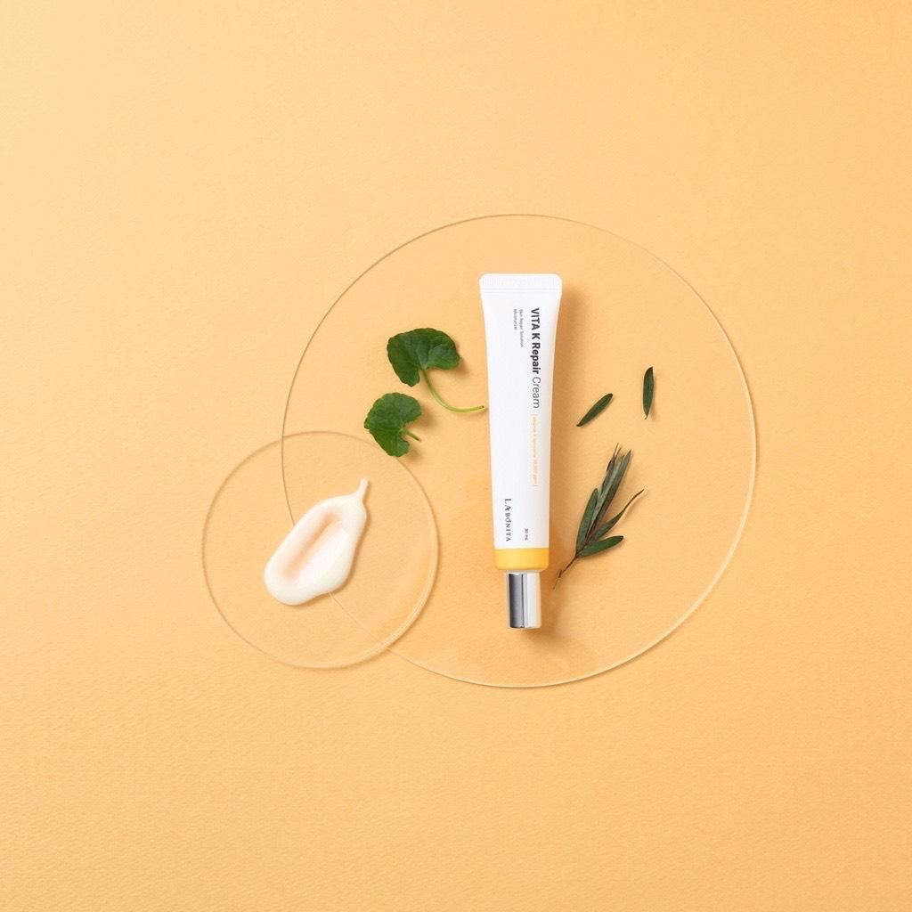 Combo Tinh chất hỗ trợ phục hồi làm dịu da La Bonita Panthenol Repair Ampoule 50ml + Kem Dưỡng Da La Bonita Vita K Repair