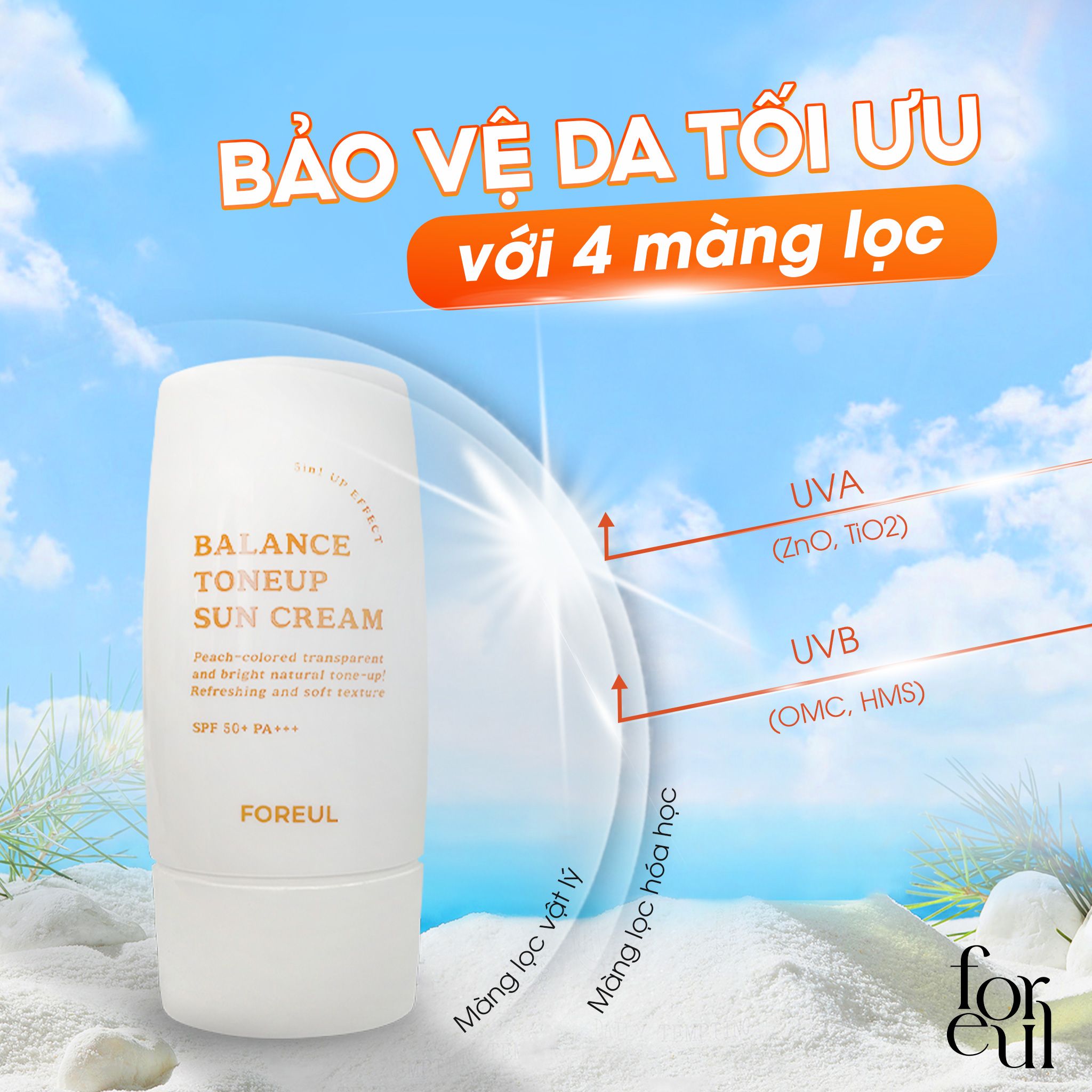 Kem chống nắng nâng tone Balance Tone Up Sun Cream Foreul 50ml