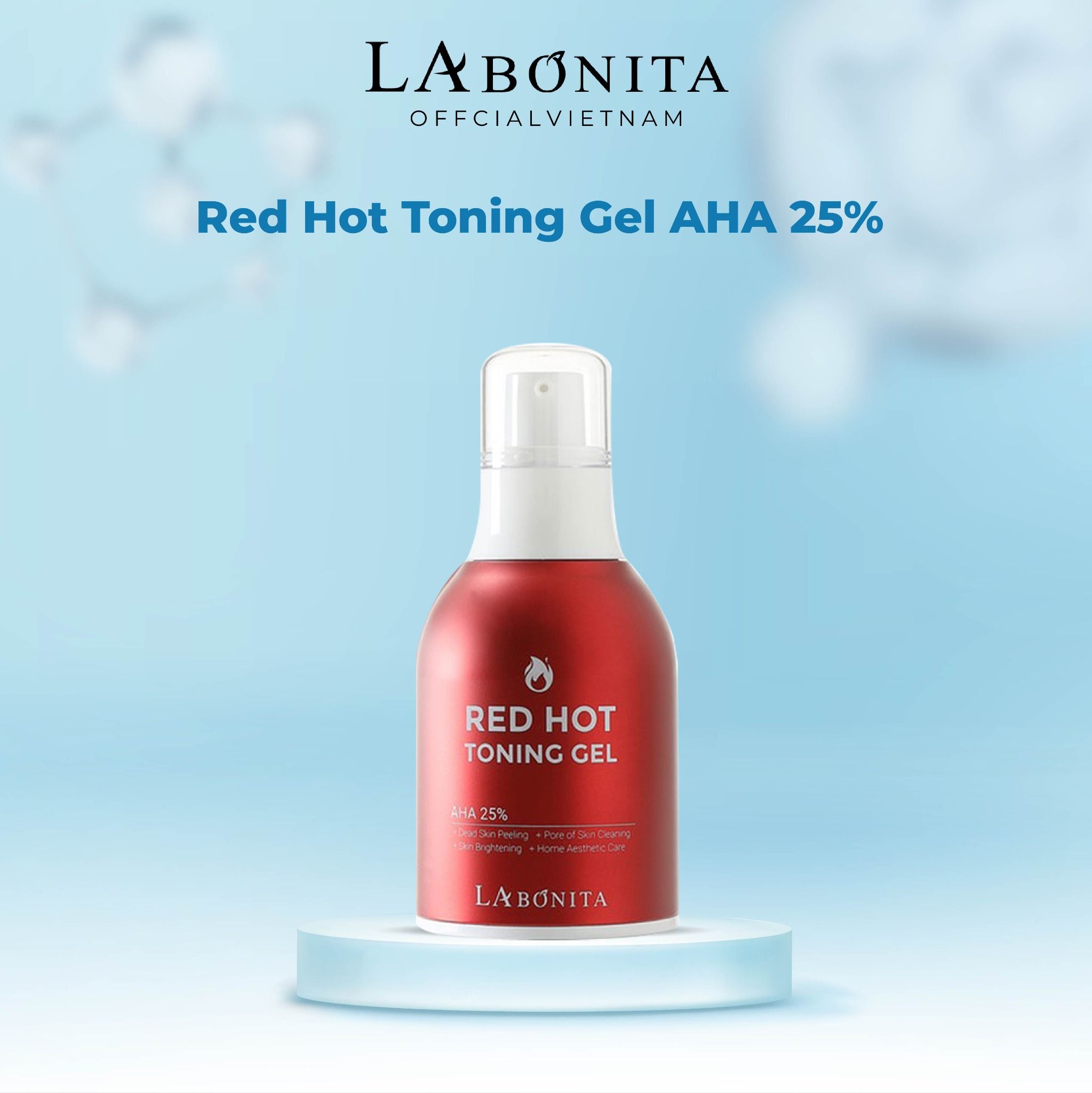  Peel Da La Bonita Red Hot Toning Gel AHA 25% + Lợi Khuẩn 30g  - tặng 1 ống kén tằm 10ml 