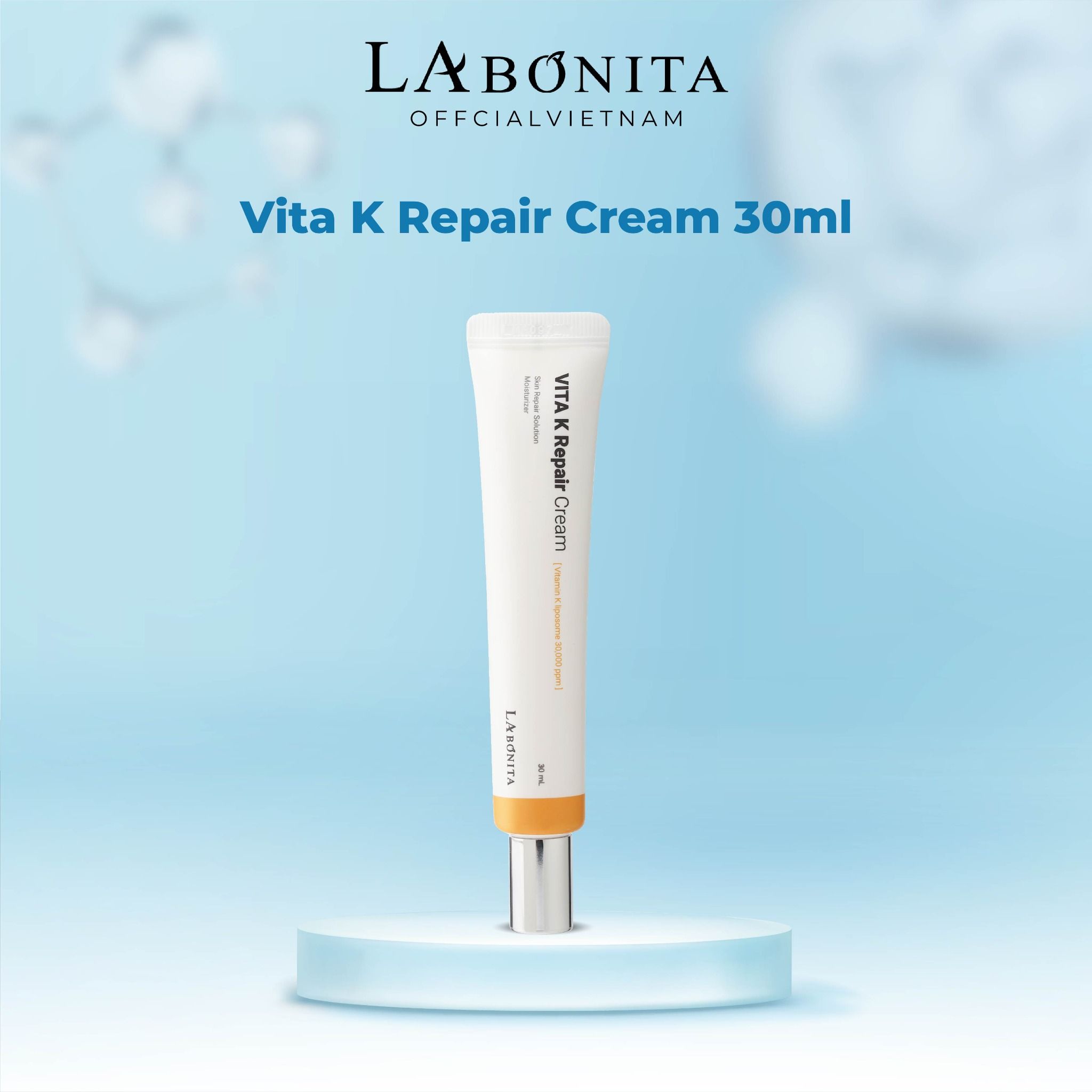  Kem Dưỡng Phục Hồi Da La Bonita Vita K Repair Cream 30ml - Tặng ống kén tằm 10ml 