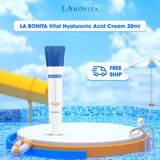  Kem Dưỡng Ẩm Sáng Da Và Phục Hồi Da La Bonita Vital Hyaluronic Acid Cream 50ml - Tuýp 50ml tặng 1 ống kén tằm 10ml 