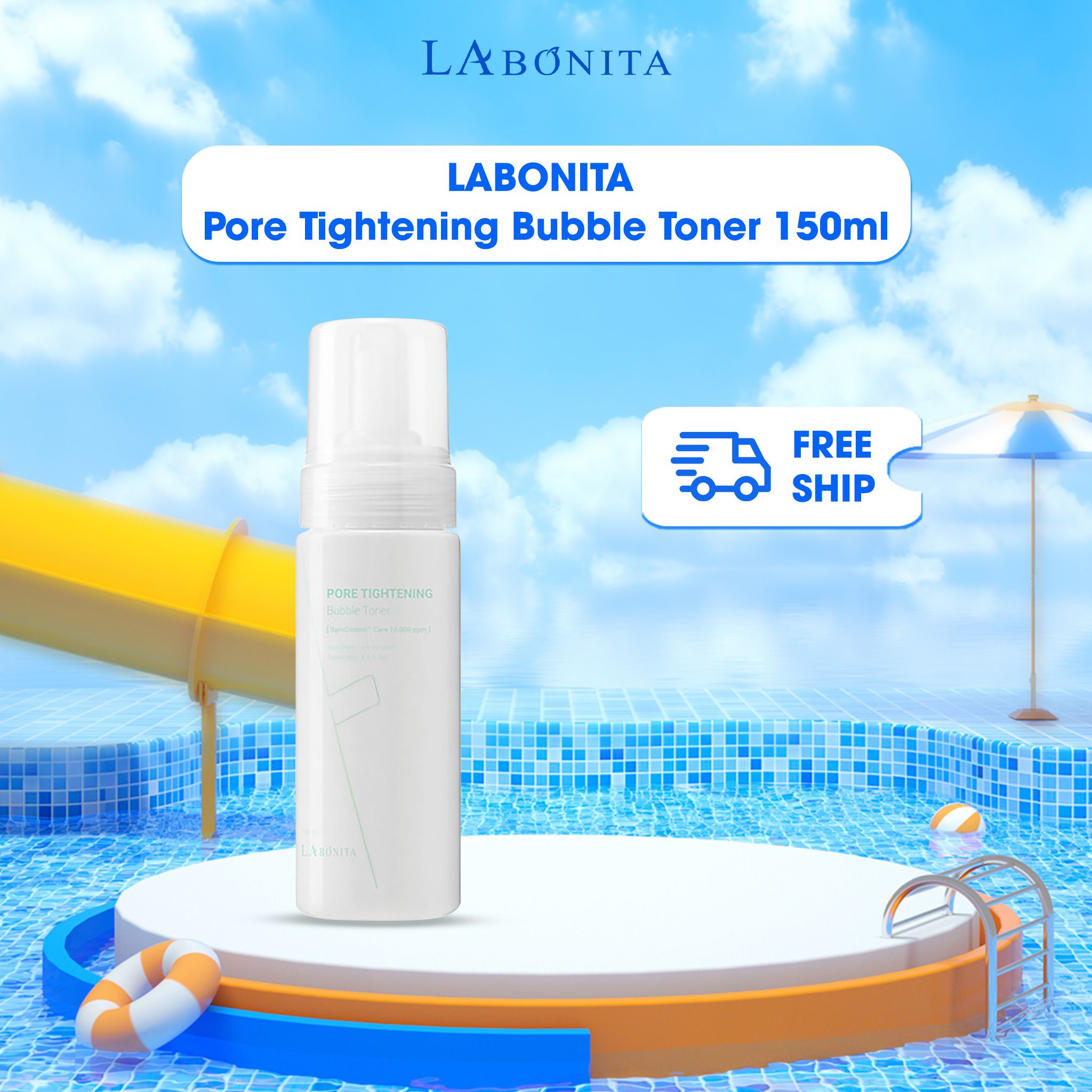  Nước Hoa Hồng Tạo Bọt Cân Bằng Dưỡng Da Labonita Pore Tightening Bubble Toner 150ml 