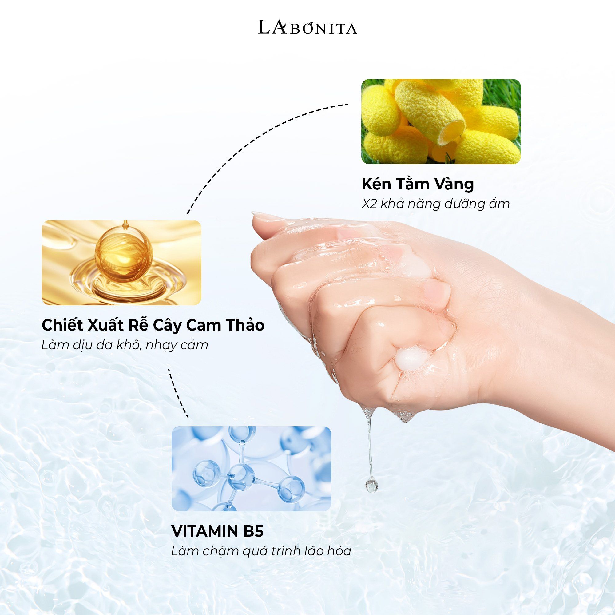 Mặt Nạ Dưỡng Ẩm Sáng Da Cải Thiện Nếp Nhăn La Bonita Golden Cocoon Essential Mask Pack 20g