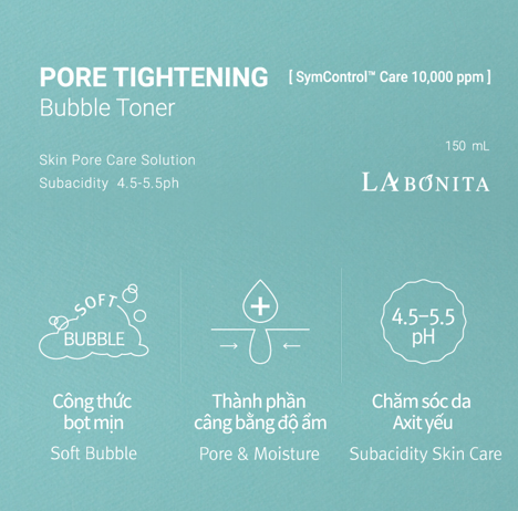 Nước Hoa Hồng Tạo Bọt Cân Bằng Dưỡng Da Labonita Pore Tightening Bubble Toner 150ml
