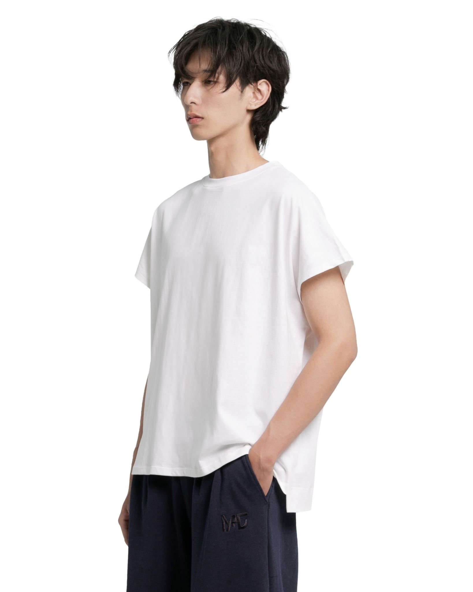 MUSCLE TANK TOP * white