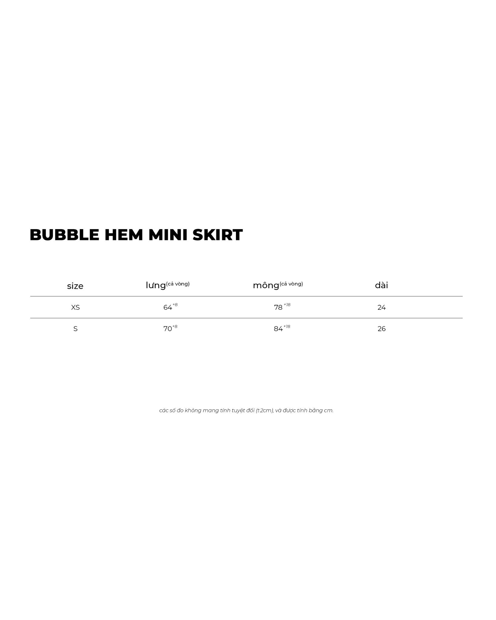 BUBBLE HEM MINI SKIRT