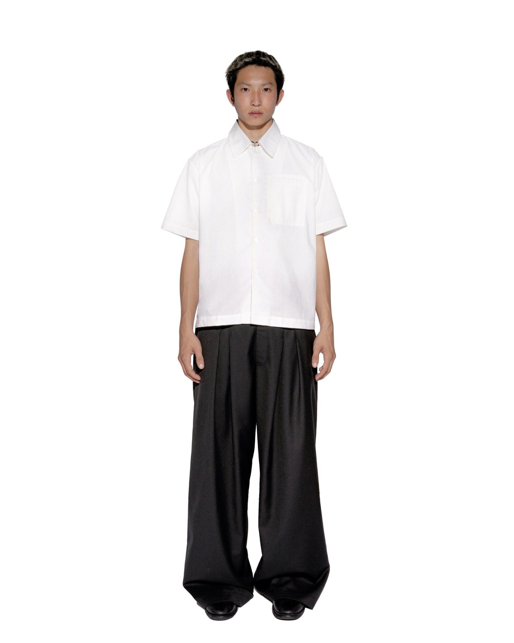 LINEN WELT POCKET SHIRT