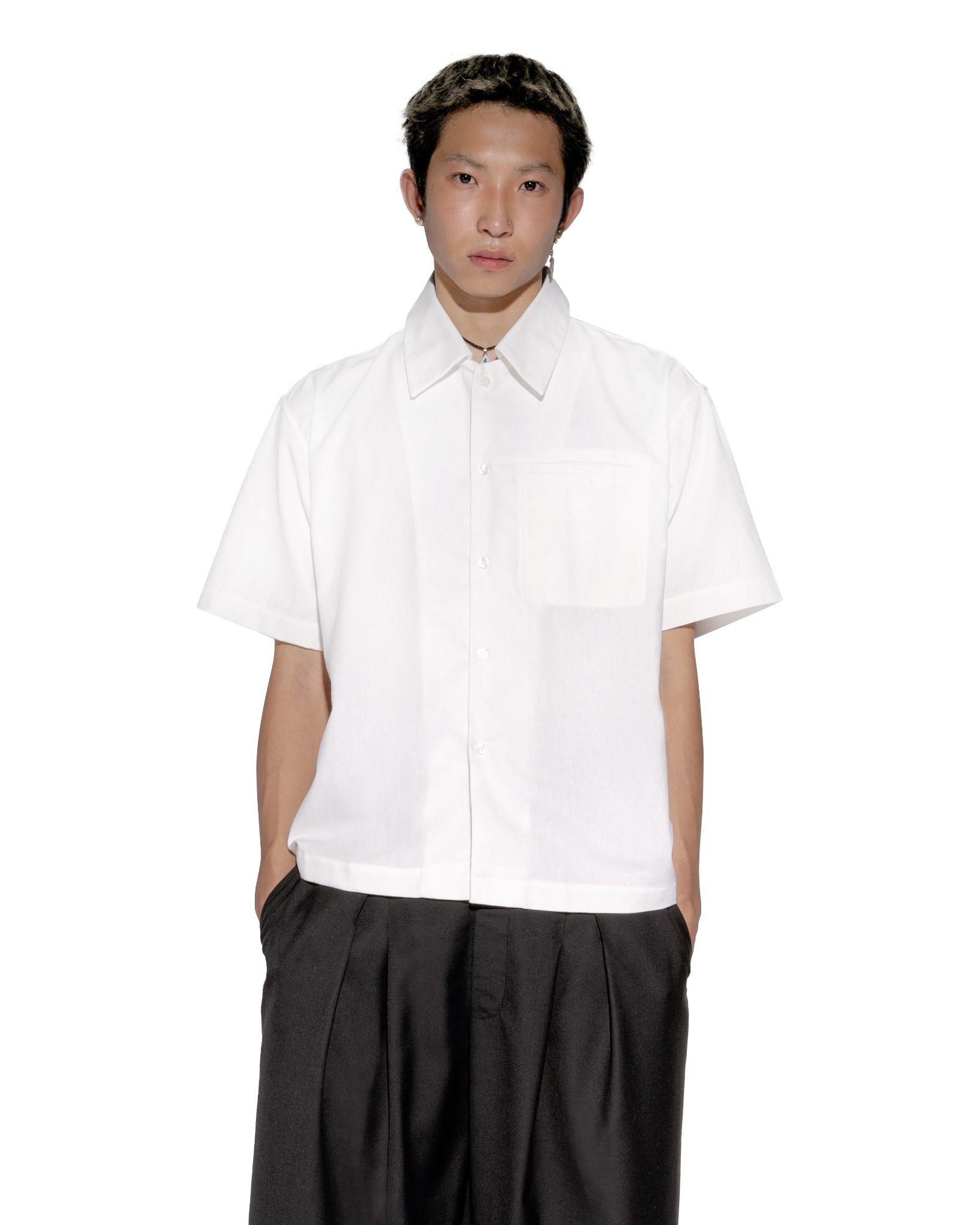 LINEN WELT POCKET SHIRT
