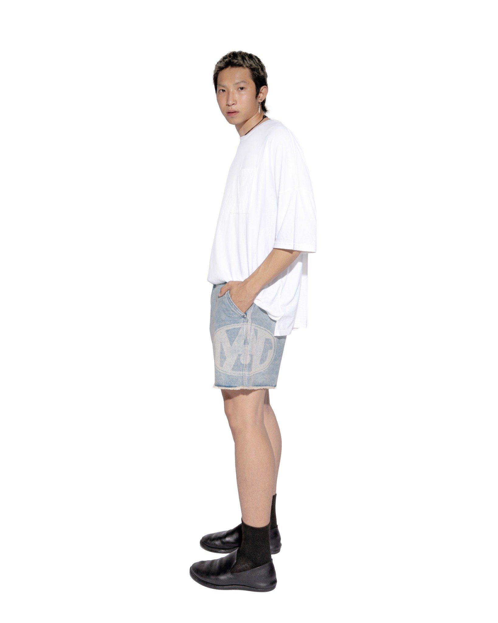 LASER DENIM SHORTS