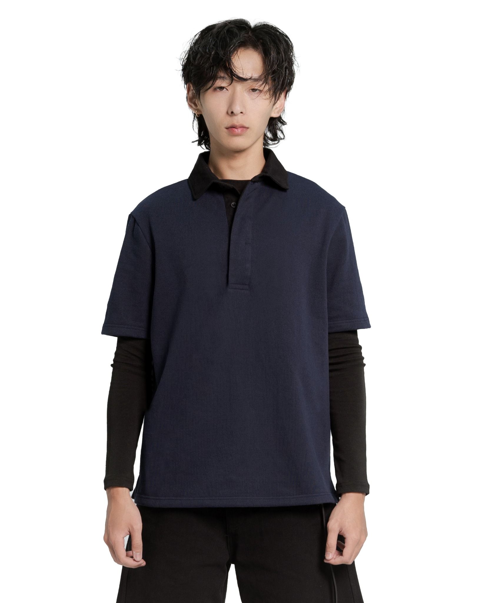 HEAVY COTTON POLO * navy
