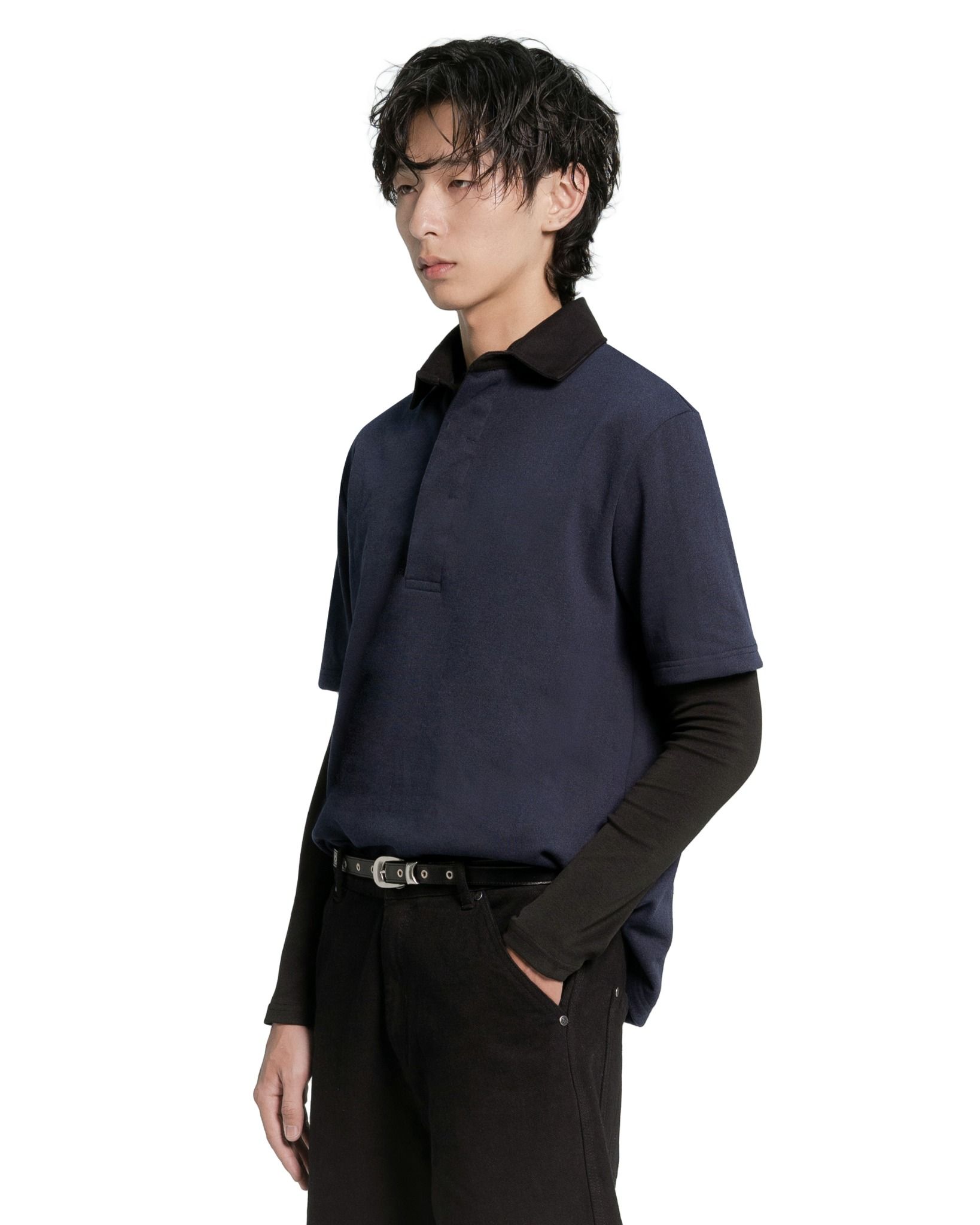 HEAVY COTTON POLO * navy