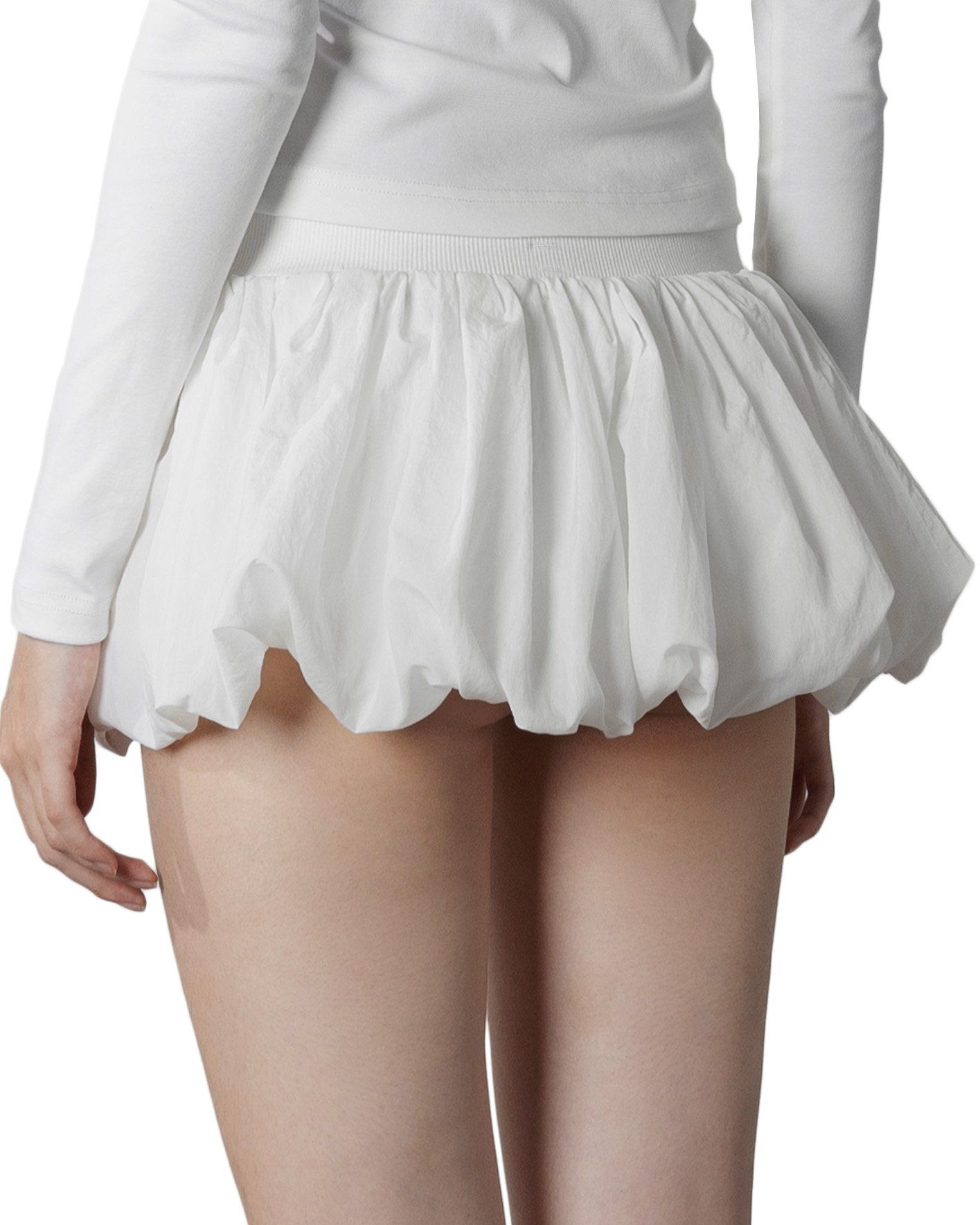 BUBBLE HEM MINI SKIRT