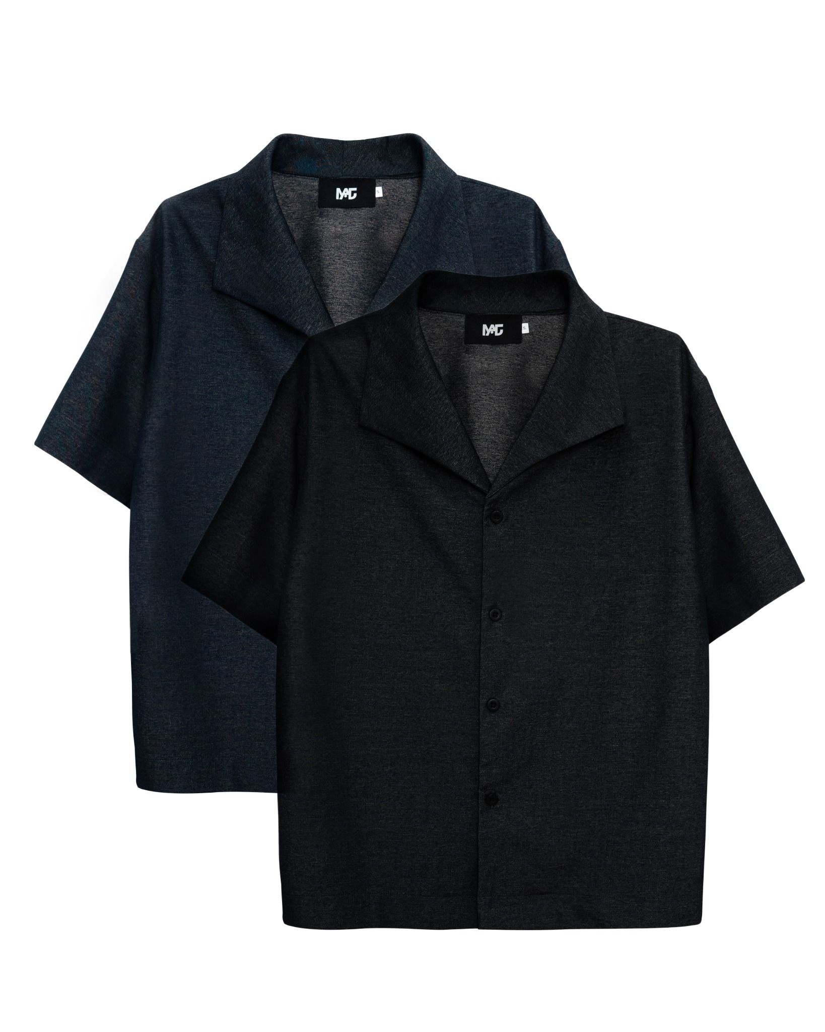 ONE PIECE COLLAR SHIRT * black