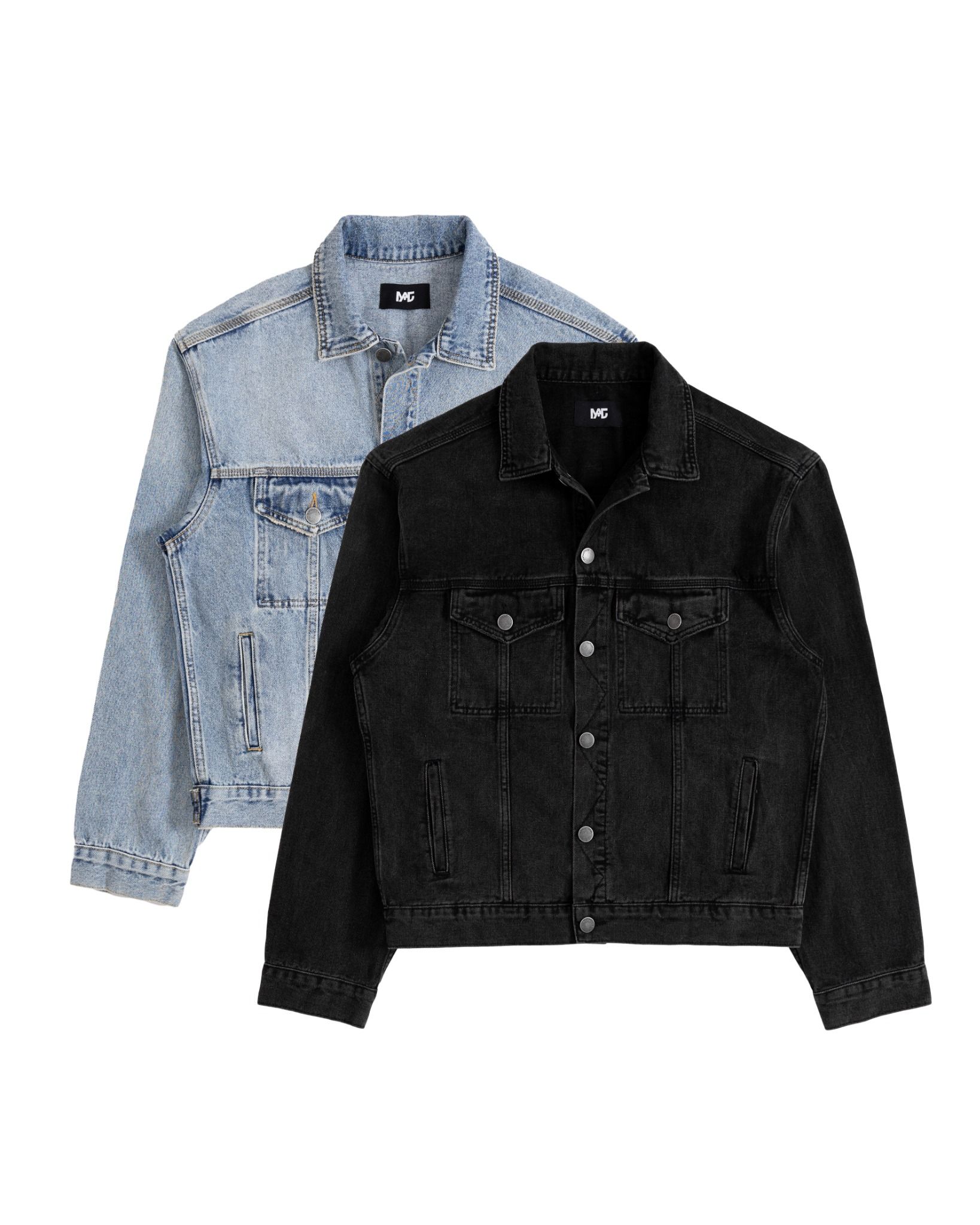 FADED DENIM JACKET * black