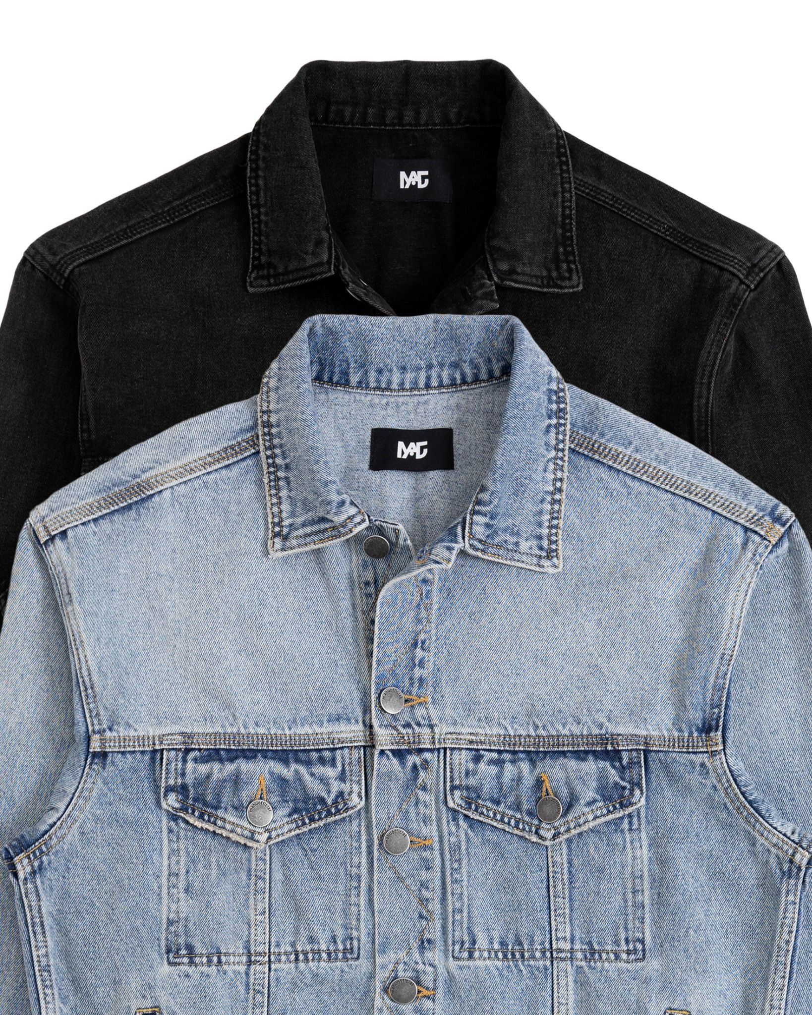 FADED DENIM JACKET * black