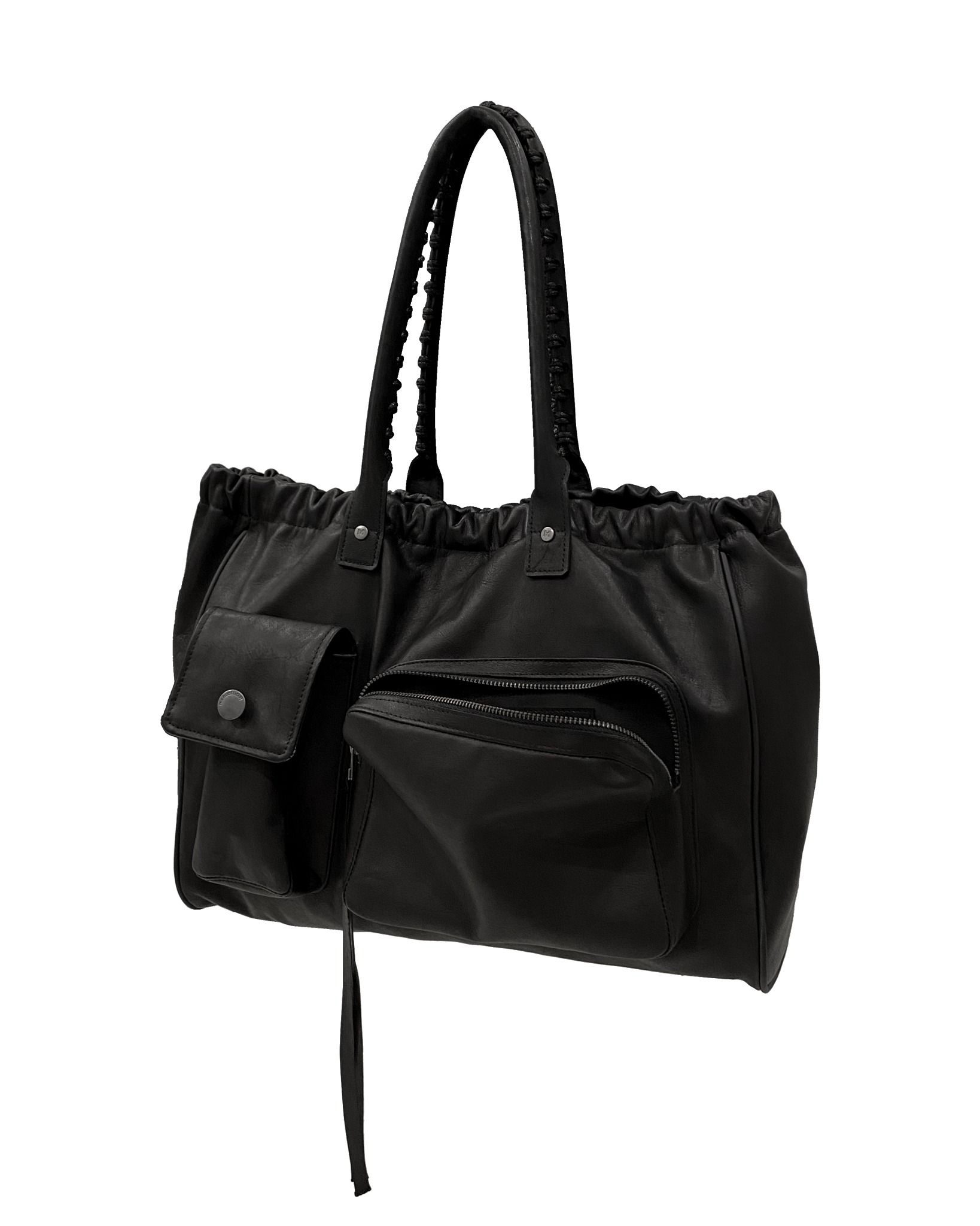 GATHERING LEATHER BAG