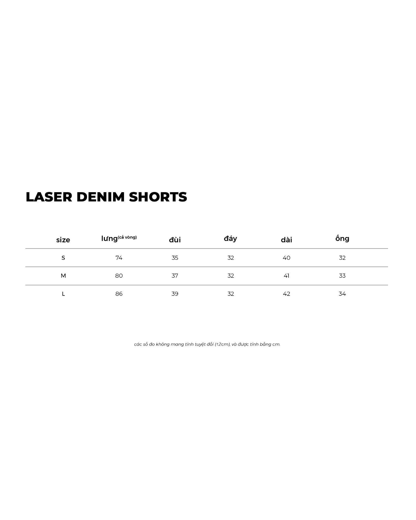 LASER DENIM SHORTS