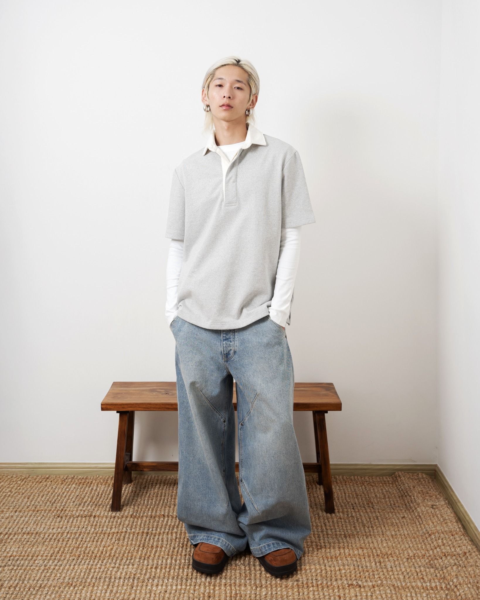 HEAVY COTTON POLO * grey