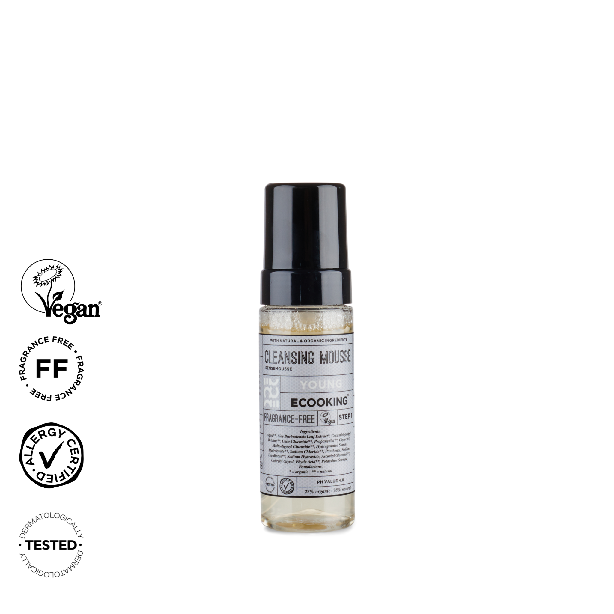 Sữa rửa mặt Young Cleansing Mousse Fragrance Free 150ml (Không mùi)