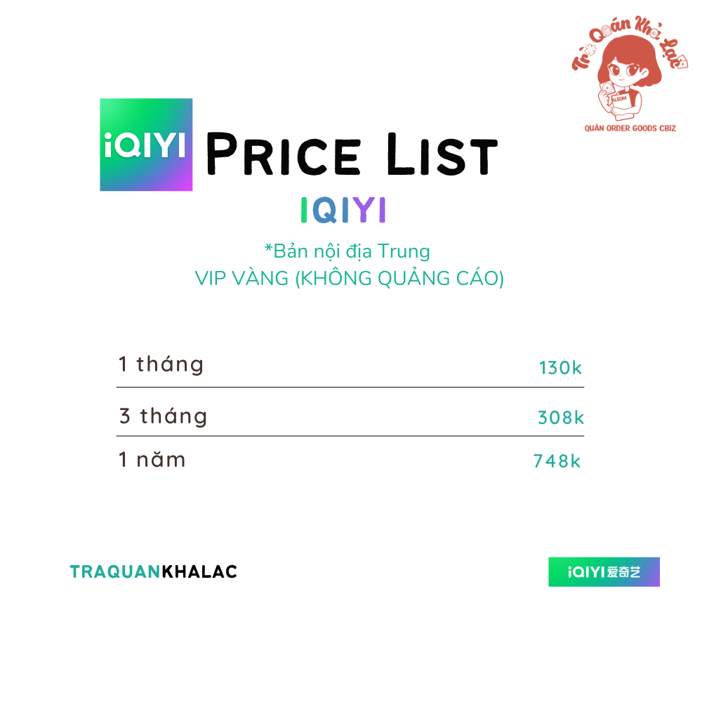 NẠP VIP - IQIYI BẢN NỘI ĐỊA TRUNG